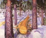 Edvard Munch Yellowe wood oil